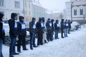 Эстонские спасатели митинговали за свои пенсии