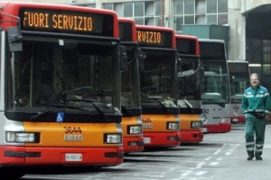 Забастовка остановила римский транспорт