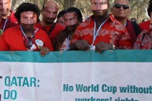 Кампания солидарности: профсоюзы против Чемпионата мира по футболу в Катаре!