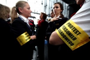Протестует польский бортперсонал
