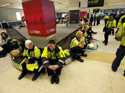 В Австралии бастуют таможенники-пограничники аэропортов
