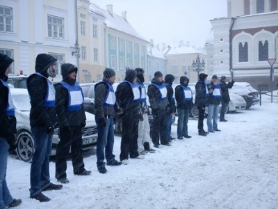 Эстонские спасатели митинговали за свои пенсии