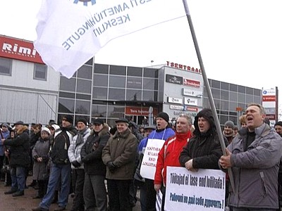 Эстонские шахтеры и энергетики провели митинг