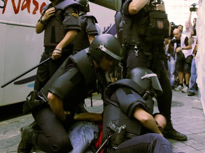 Крупная забастовка шахтеров в Мадриде закончилась столкновениями с полицией (фото)