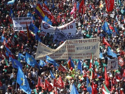 Шахтеры Испании прекратили голодать, но прекращать протест не намерены