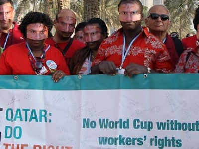 Кампания солидарности: профсоюзы против Чемпионата мира по футболу в Катаре!