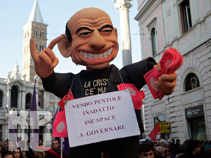 Около 100 тысяч человек приняли участие в протестных действиях в Риме