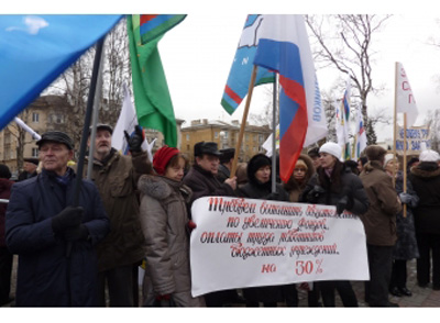Карельские бюджетники вышли на митинг протеста по второму разу