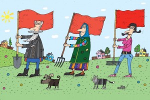 С демонстрации - в огород