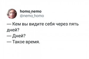 Кем вы видите себя через пять дней?