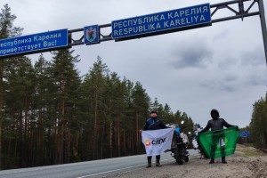 В мотопробег с Лесным профсоюзом в честь Дня Победы отправился работник Сыктывкарского ЛПК