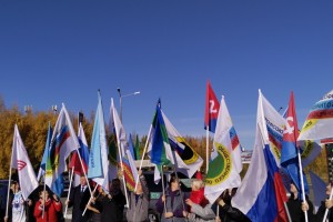 Профсоюзный автопробег по улицам Сыктывкара