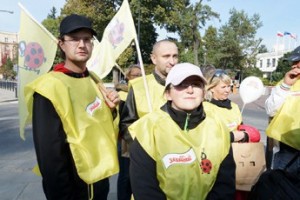 В Варшаве протестуют работники торговой сети "Бедронка"