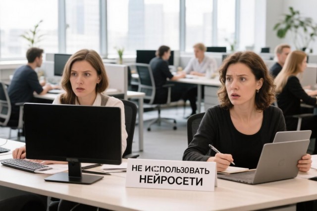 Каждая 13‑я компания в России ограничила пользование нейросетями для сотрудников Каждая 13‑я компания в России ограничила пользование нейросетями для сотрудников