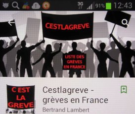 Во Франции разработали информирующее о забастовках приложение