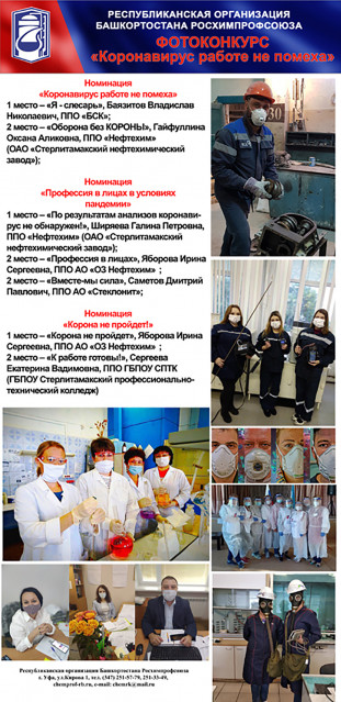 Республиканский отраслевой фотоконкурс «Коронавирус работе не помеха»